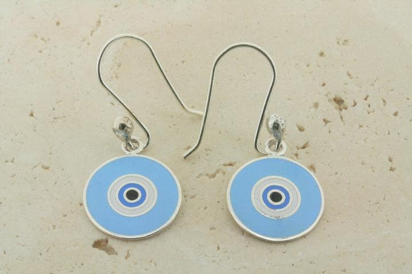 circle eye drop earring - blue - Makers & Providers