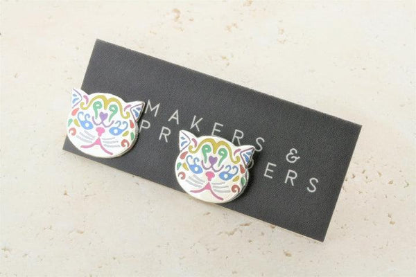 multi colour enamel cat stud - Makers & Providers