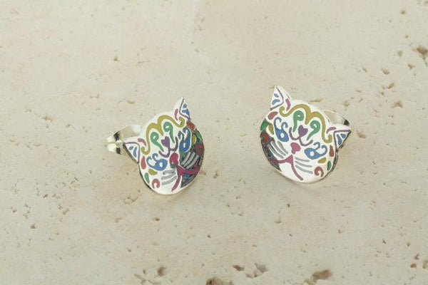 multi colour enamel cat stud - Makers & Providers