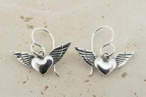 flying heart drop earring - Makers & Providers