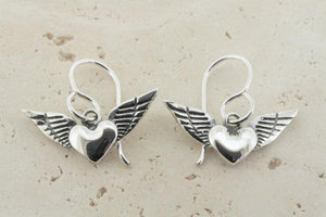 flying heart drop earring - Makers & Providers