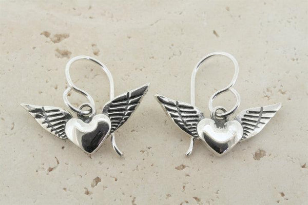 flying heart drop earring - Makers & Providers