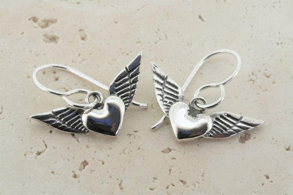 flying heart drop earring - Makers & Providers