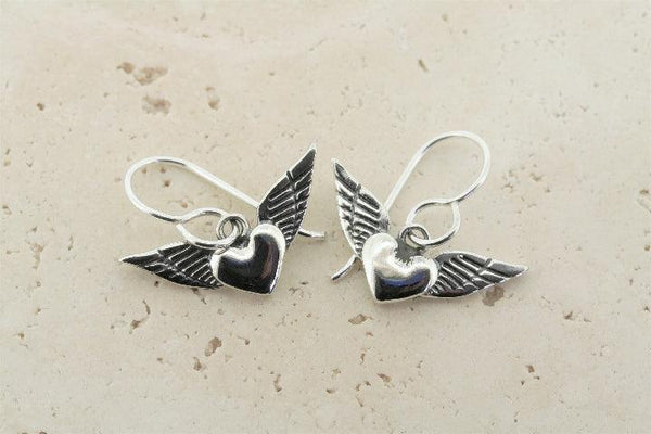 flying heart drop earring - Makers & Providers