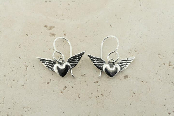 flying heart drop earring - Makers & Providers