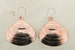 Large copper pipi shell earrings - Makers & Providers