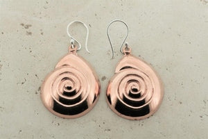 Clean copper periwinkle shell earrings - Makers & Providers