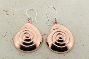 Clean copper periwinkle shell earrings - Makers & Providers