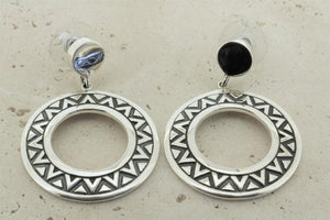 Geometric circle earrings - sterling silver - Makers & Providers