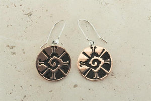 Circle Maya earring - copper - Makers & Providers