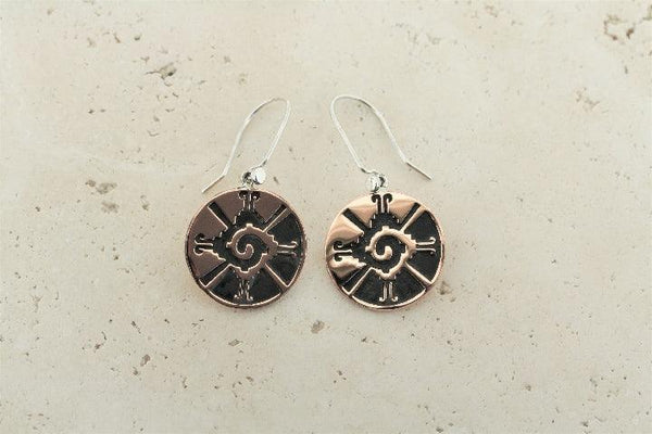 Circle Maya earring - copper - Makers & Providers