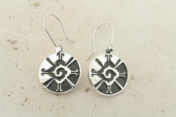 Circle Maya earring - silver