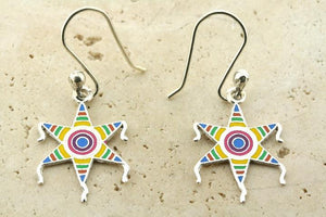 Enamelled star drop earring - Makers & Providers