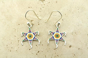 Enamelled star drop earring - Makers & Providers