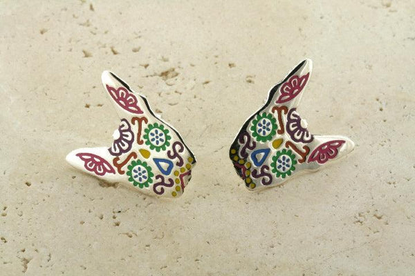Enamelled chihuahua stud earrings - Makers & Providers