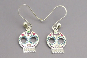 Enamelled skull earrings - Makers & Providers