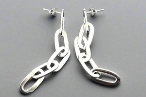 5 oval link drop earring - sterling silver - Makers & Providers