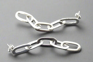 5 oval link drop earring - sterling silver - Makers & Providers