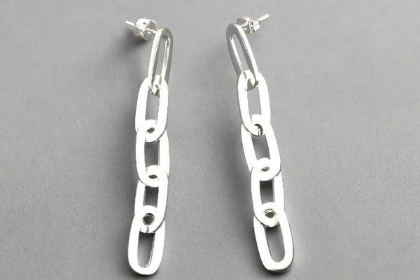 5 oval link drop earring - sterling silver - Makers & Providers