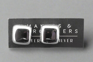 squared stud - sterling silver - Makers & Providers