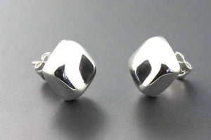 squared stud - sterling silver - Makers & Providers