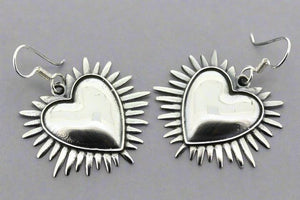 Full heart earring - sterling silver - Makers & Providers