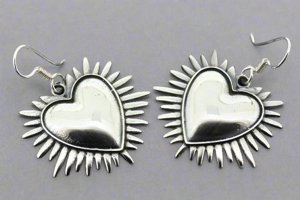 Full heart earring - sterling silver - Makers & Providers