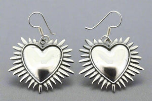 Full heart earring - sterling silver - Makers & Providers