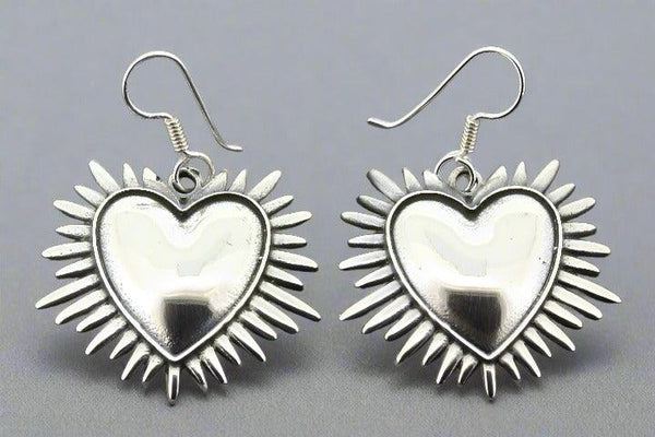 Full heart earring - sterling silver - Makers & Providers