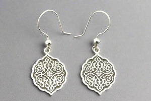 Intricate mandala drop earring - sterling silver - Makers & Providers