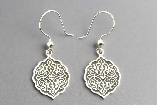 Intricate mandala drop earring - sterling silver - Makers & Providers