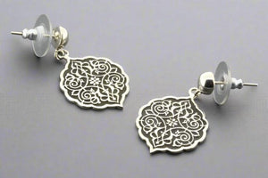 Intricate mandala post earring - sterling silver - Makers & Providers