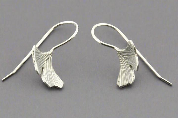 Ginkgo leaf earring - small - silver - Makers & Providers