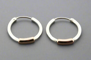 Silver with copper hoop earrings - Makers & Providers