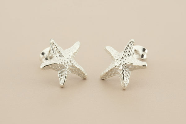 Starfish stud - sterling silver