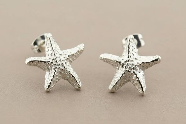 Starfish stud - sterling silver