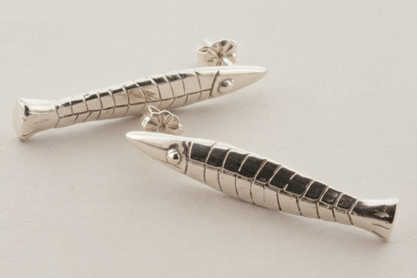 Silver anchovy studs