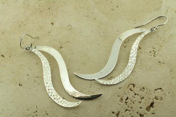 2 x curve earring - sterling silver - Makers & Providers