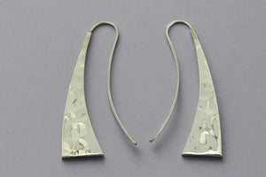 Machete earring - hammered sterling silver - Makers & Providers
