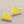 Load image into Gallery viewer, Yellow triangle earrings with silver accents on a gray background
