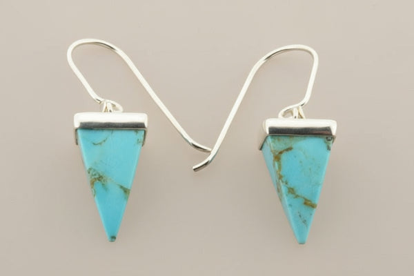 Pyramid stone earring - mosaic turquoise