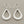 Load image into Gallery viewer, Pair of silver teardrop earrings on a gray background
