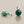 Load image into Gallery viewer, Silver hoop with bronzed turquoise disc earrings
