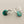 Load image into Gallery viewer, Silver hoop with bronzed turquoise disc earrings
