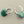 Load image into Gallery viewer, Silver hoop with bronzed turquoise disc earrings
