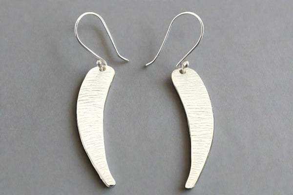 silver willow leaf earring - sterling silver