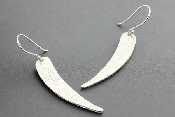 silver willow leaf earring - sterling silver
