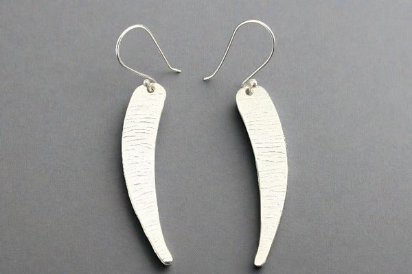 silver willow leaf earring - sterling silver - Makers & Providers