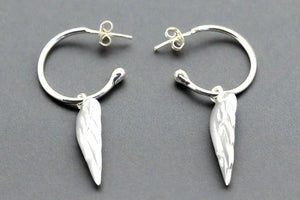 Wing Hoop earring - sterling silver - Makers & Providers