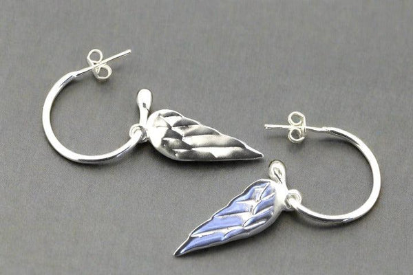 Wing Hoop earring - sterling silver - Makers & Providers